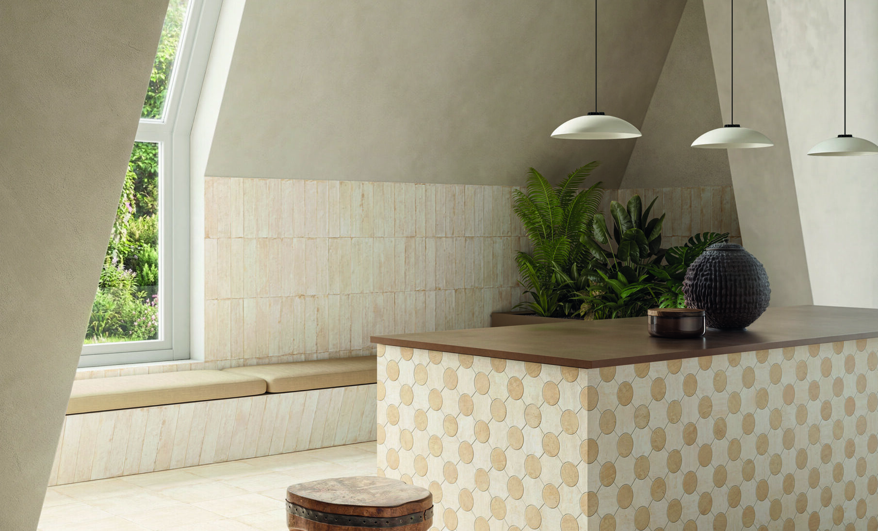 Fornaceprovenza Calce 37,5x37,5-9,1x37,5 Nodo Mini Calce-Paglia Amb Cucina